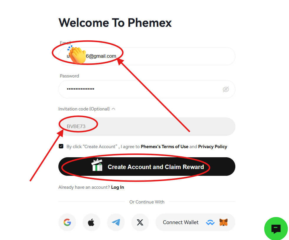 How to find Phemex invitation code