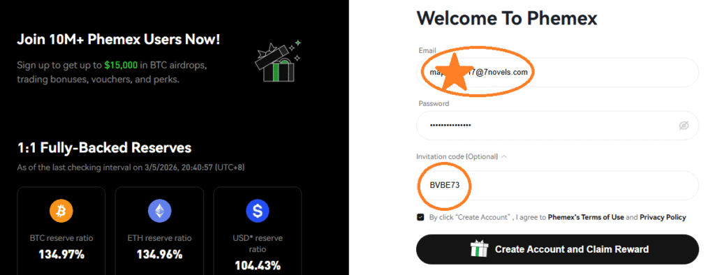 Phemex Invitation Code